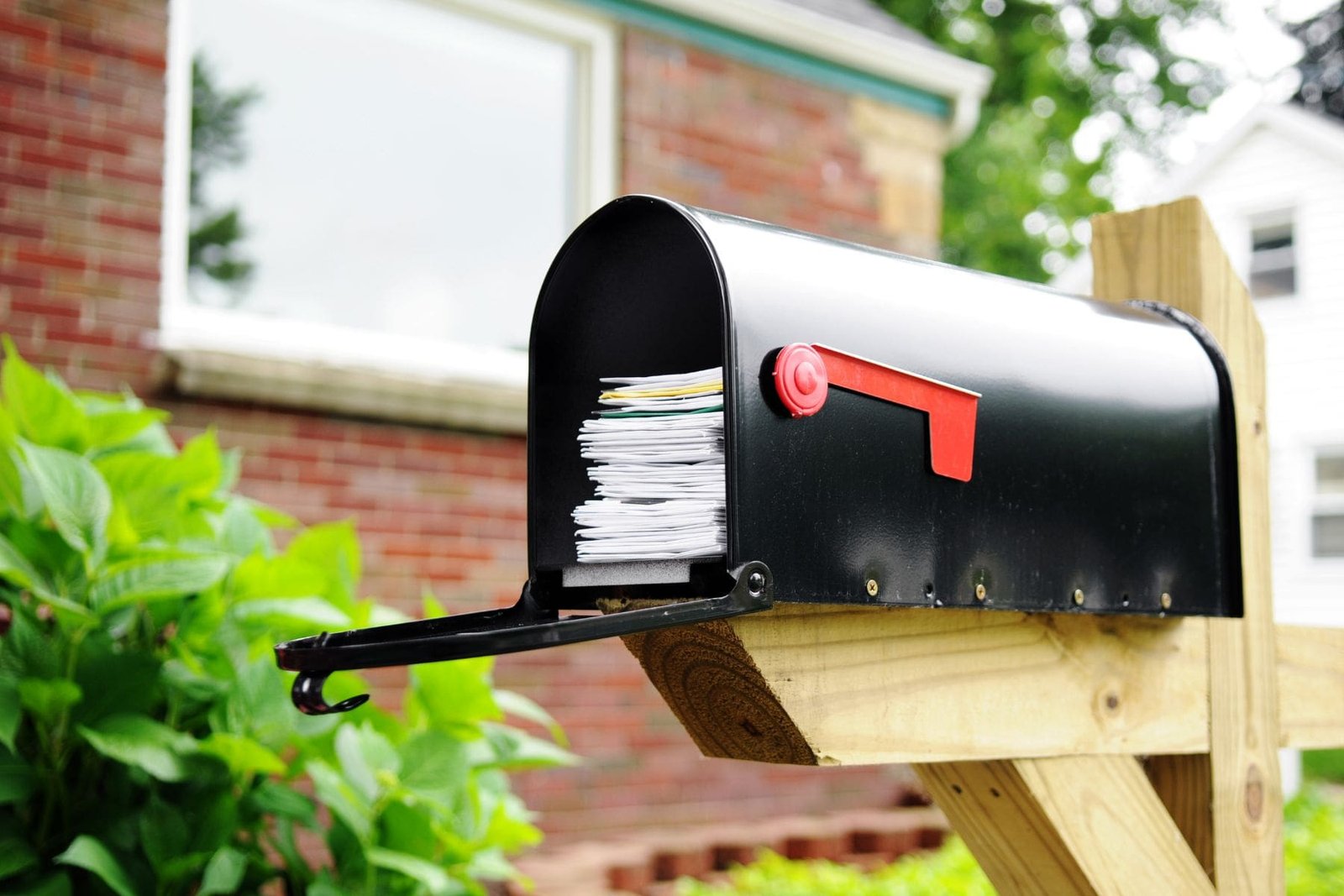 Modern vertical mailbox on an Atlanta street