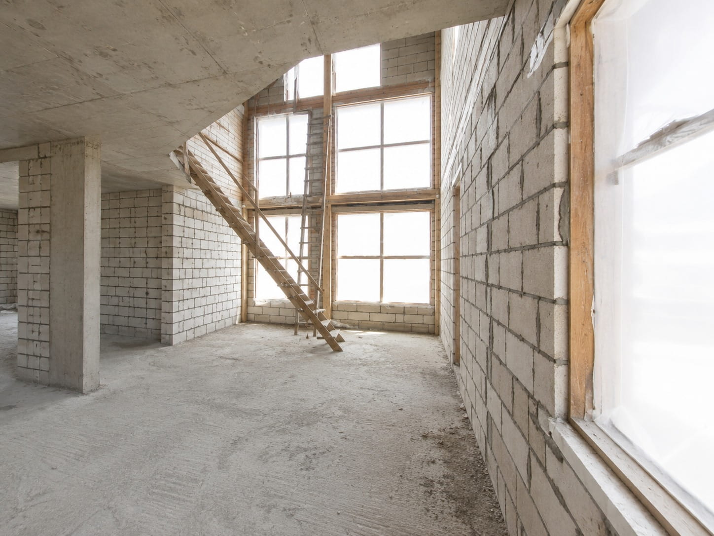 Historic brick restoration on a period Atlanta building