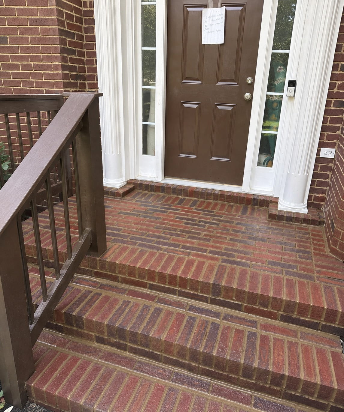Brick veneer detail on an Atlanta home elevation