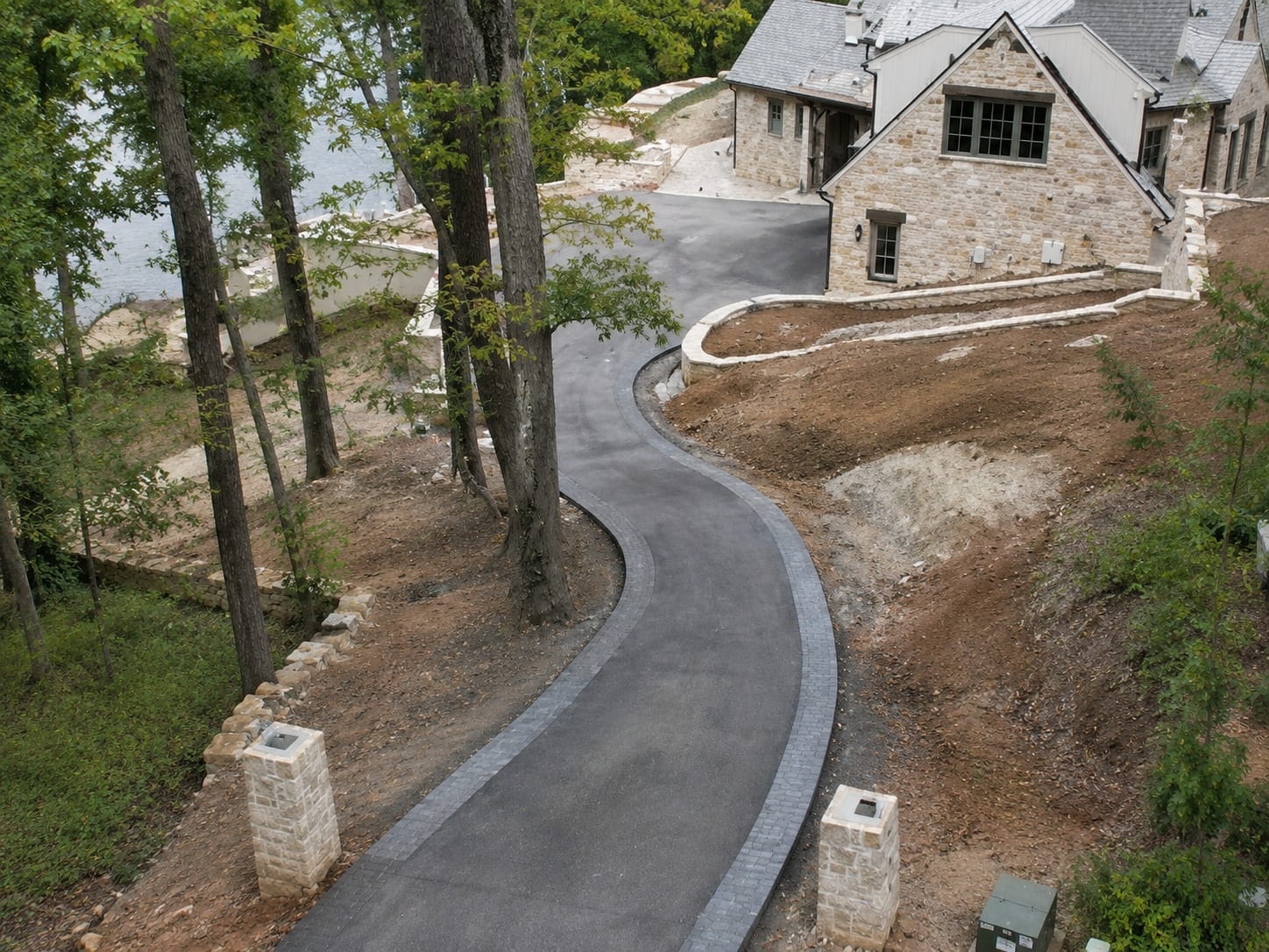 Our team installing a walkway in Atlanta