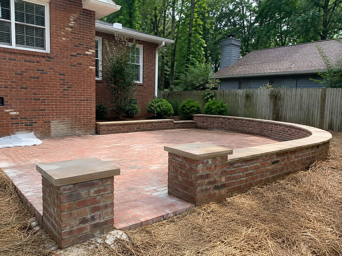 Brick patio built by our masons in Atlanta