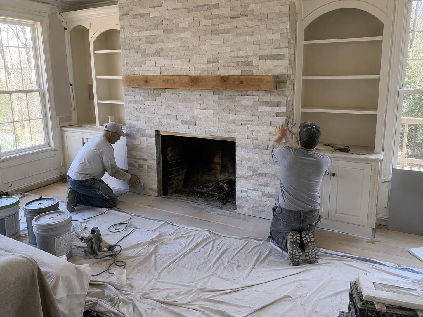 Brick Fireplace Construction in Atlanta