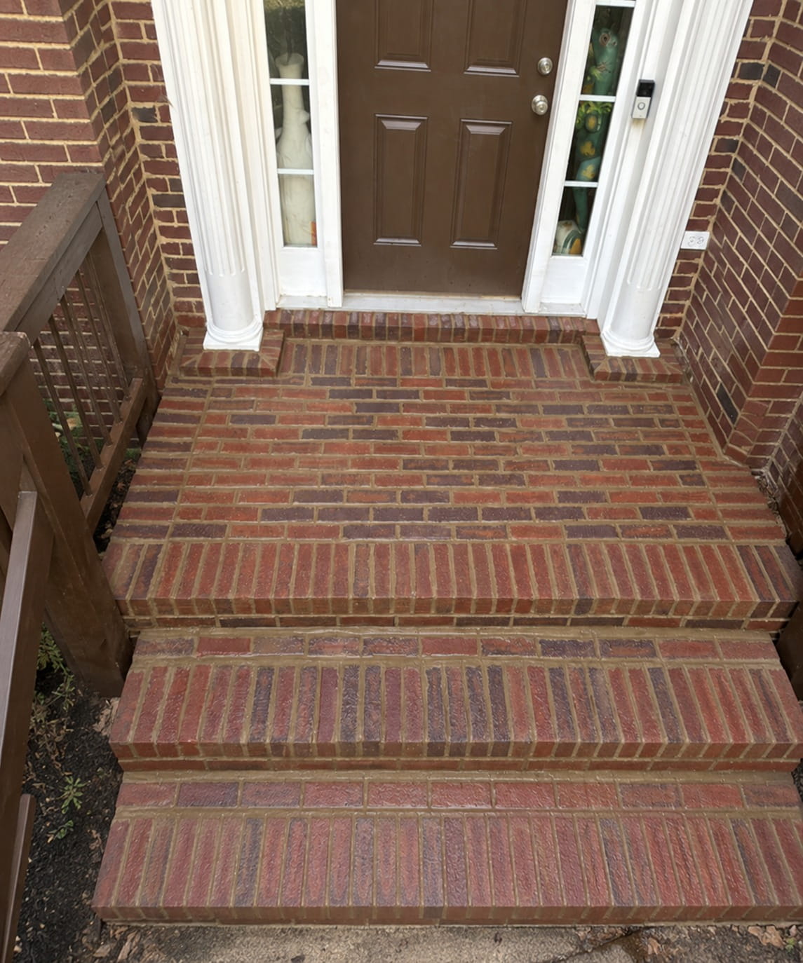 Brick veneer installation in progress in Atlanta, GA